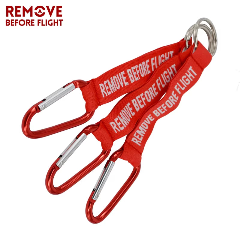 Hot Sale  3PCS Red Keychain Chaveiro Porte Cle Jewel Aviation Tag Key Ring for Car Accessories Creative Tide