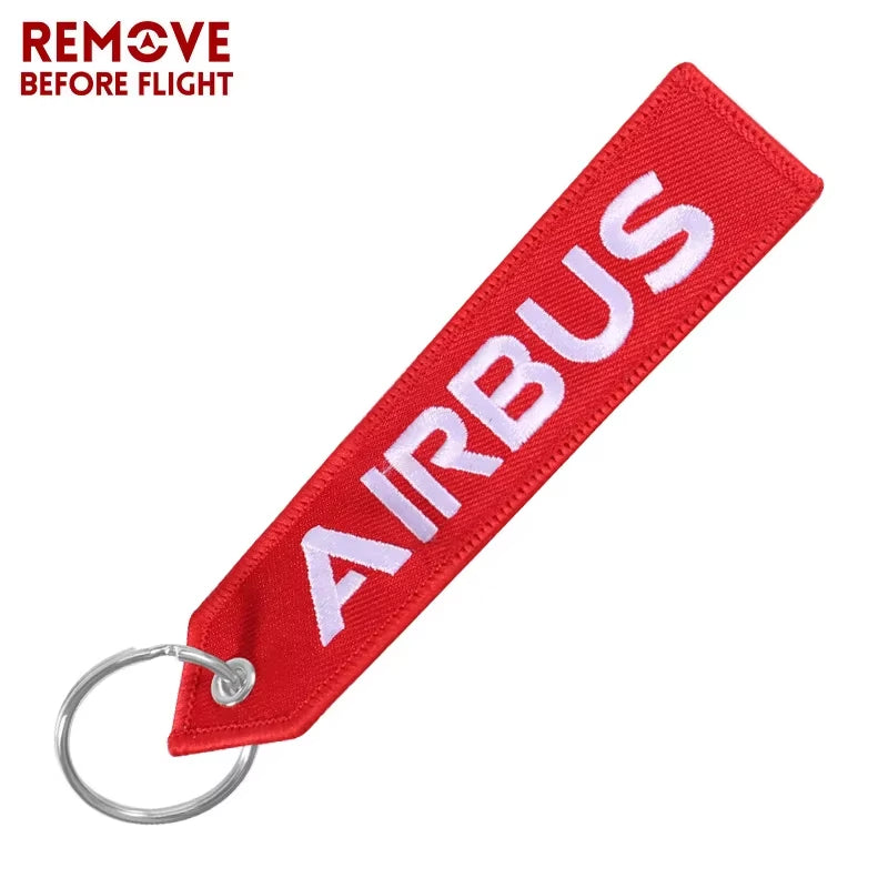 Aviation Keychain A320Neo Logo Both Sides Embroidery Car Keychain Accessories Backpack Suitcase Tags