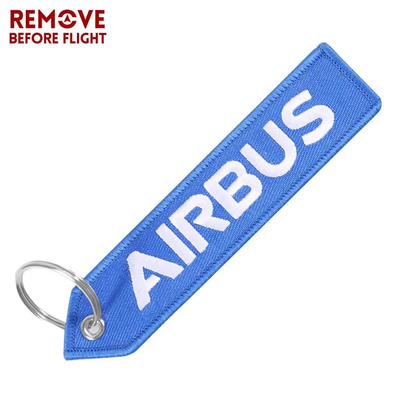 Aviation Keychain A320Neo Logo Both Sides Embroidery Car Keychain Accessories Backpack Suitcase Tags