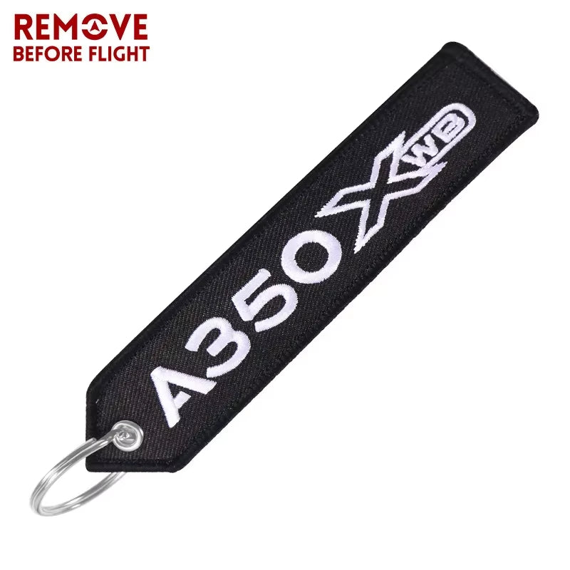 Aviation Keychain A320Neo Logo Both Sides Embroidery Car Keychain Accessories Backpack Suitcase Tags