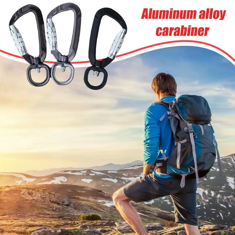 Carabiner for Securing Pets Dog Rope Harness Fix Clip Automatic Lock Design Aluminum Alloy Camping Accessories Carabiner Keyring
