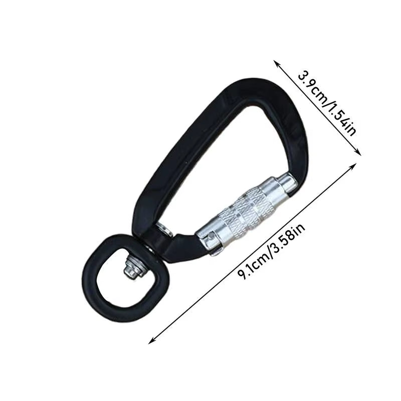 Carabiner for Securing Pets Dog Rope Harness Fix Clip Automatic Lock Design Aluminum Alloy Camping Accessories Carabiner Keyring